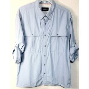 Orvis Men’s Blue Long Sleeve Fishing Shirt Size XL Vented Performance Button Up